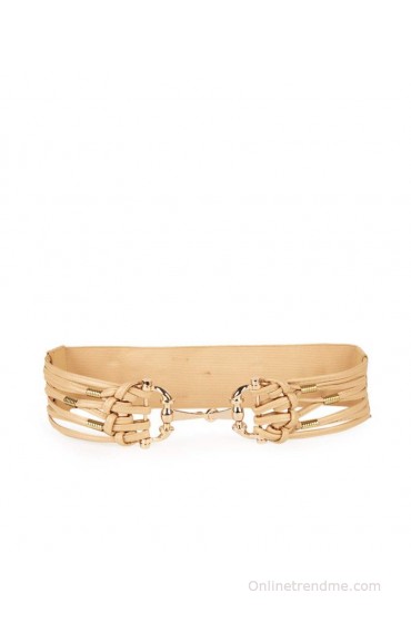 Vinenzia Beige Non Leather Women Belt